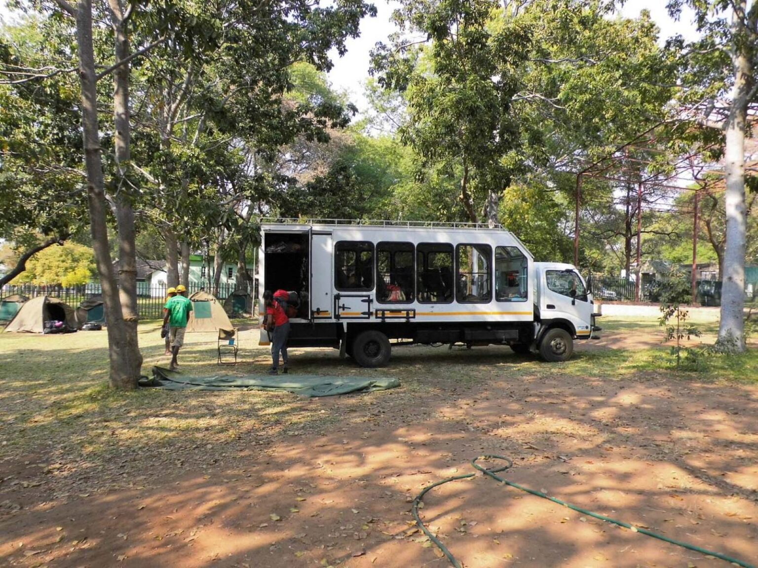 Open, shaded space on the campsite